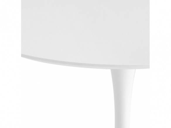 Mesa redonda 90 cm color blanca con pie central  merkamueble