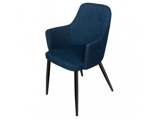 Sillón azul oscuro con patas negras  merkamueble 2