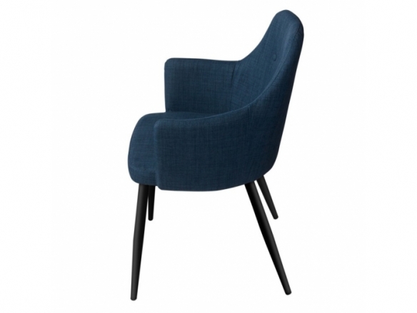 Sillón azul oscuro con patas negras  merkamueble