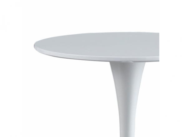 Mesa alta blanca pie central  merkamueble