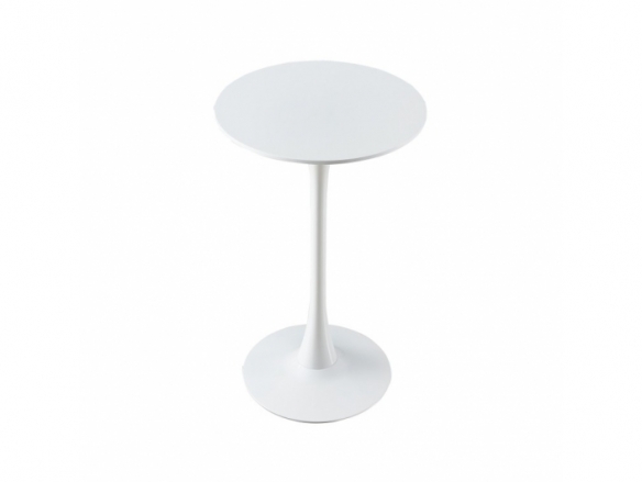 Mesa alta blanca pie central  merkamueble