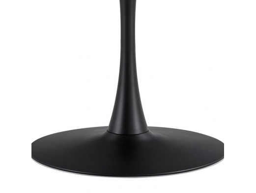 Mesa redonda de madera con patas negras 110 cm  merkamueble 2