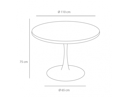 Mesa redonda de madera con patas blancas 110 cm  merkamueble 2