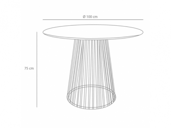Mesa redonda blanca lacada 100 cm  merkamueble