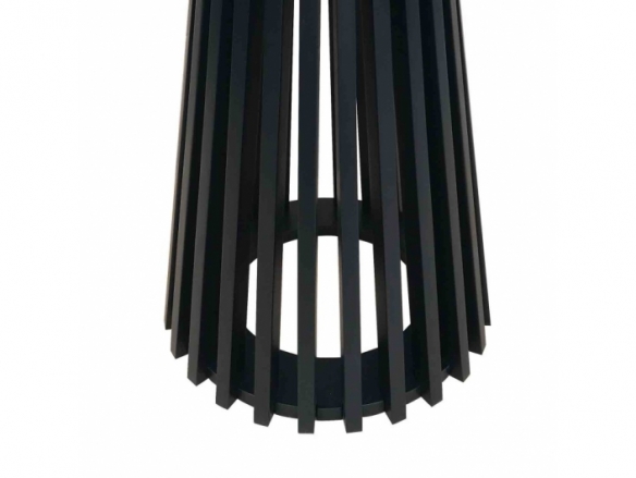 Mesa de centro redonda lacado negra 50 cm  merkamueble