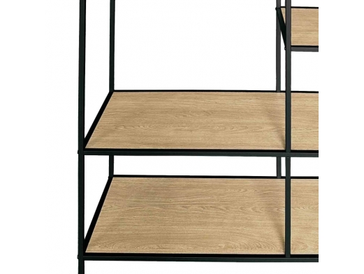 Estantería con perchero estructura metal negro  merkamueble 2
