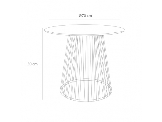 Mesa de centro redonda madera nogal 70 cm  merkamueble 2
