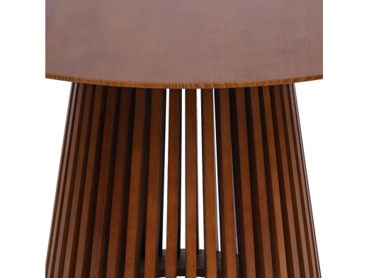 Mesa redonda 120 cm color madera nogal  merkamueble 2