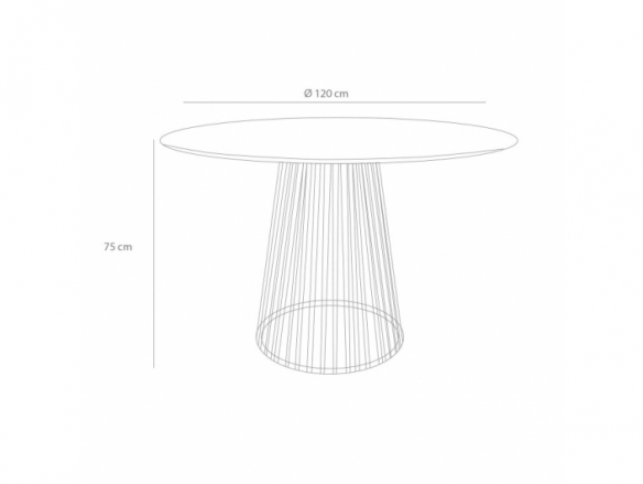 Mesa redonda 120 cm color madera nogal  merkamueble