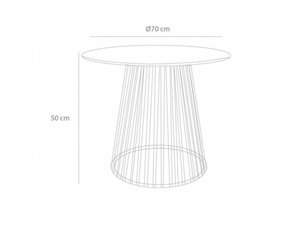 Mesa de centro redonda lacada negro 70 cm  merkamueble
