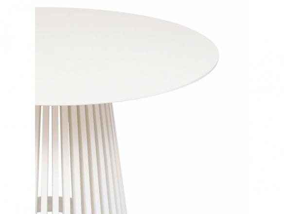 Mesa redonda lacado blanca 120 cm  merkamueble