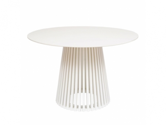 Mesa redonda lacado blanca 120 cm  merkamueble
