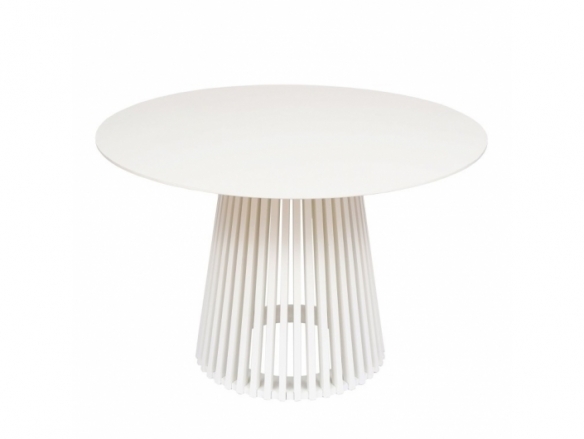 Mesa redonda lacado blanca 120 cm  merkamueble