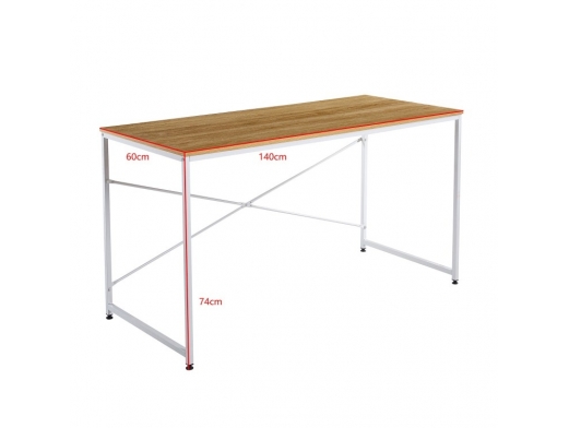 Mesa de escritorio con estructura blanca 140 cm  merkamueble 2