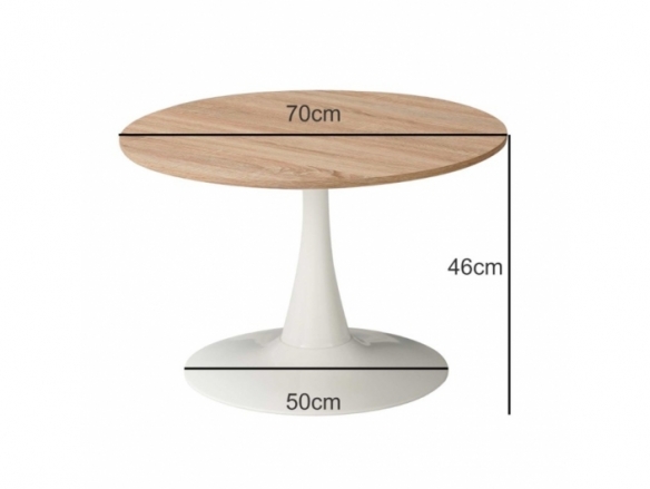 Mesa de centro blanca pie central blanco  merkamueble