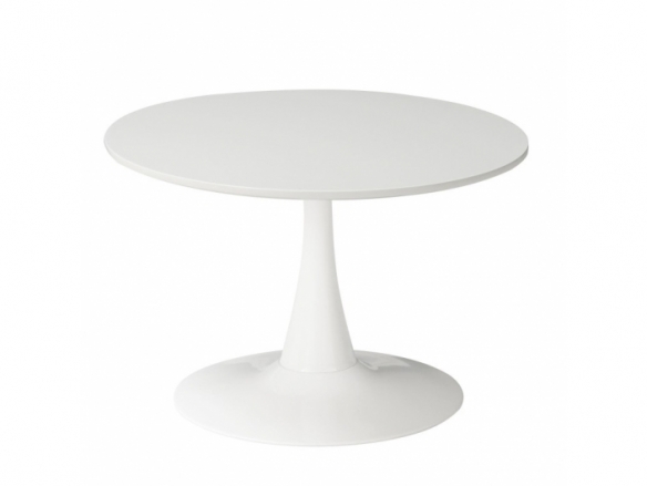 Mesa de centro blanca pie central blanco  merkamueble