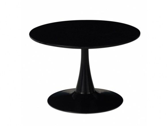 Mesa de centro negra pie central negro  merkamueble