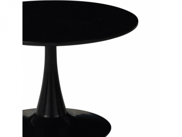 Mesa de centro negra pie central negro  merkamueble