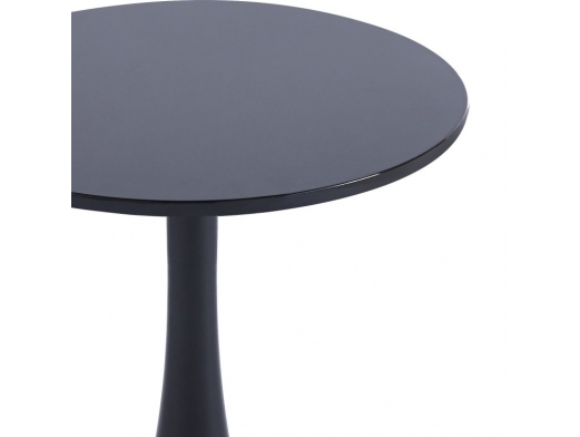 Mesa rinconera negra pie central negro  merkamueble 2