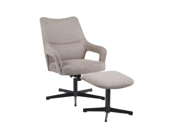 Sillón con reposapiés arena  merkamueble