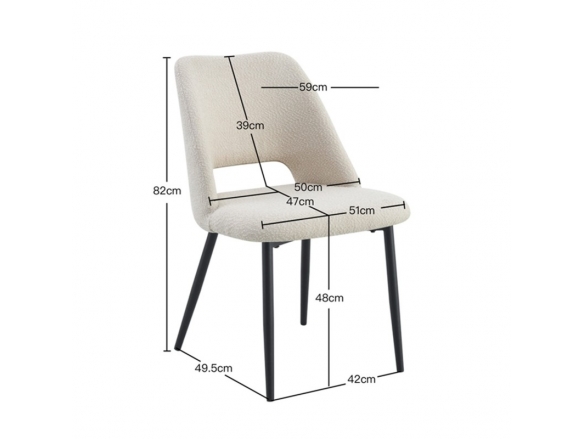 Silla tapizada arena  merkamueble