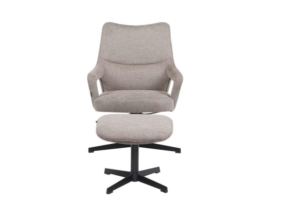 Sillón con reposapiés arena  merkamueble