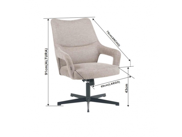 Sillón con reposapiés arena  merkamueble