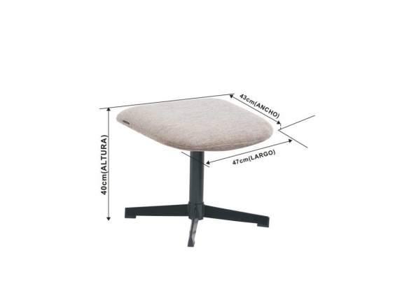 Sillón con reposapiés arena  merkamueble