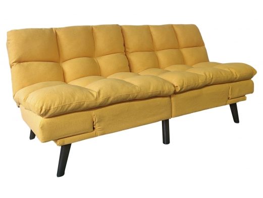 Sofa cama 108 x 183 cm tejido mostaza  merkamueble