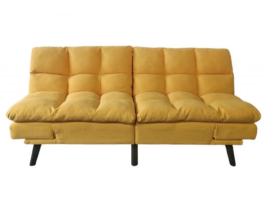 Sofa cama 108 x 183 cm tejido mostaza  merkamueble 2