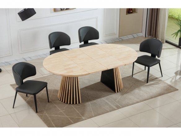 Mesa comedor extensible 120 - 160 - 200 cm color nordish  merkamueble