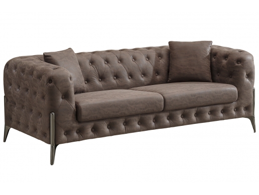 Sofa chester 3 plazas chocolate vintage  merkamueble