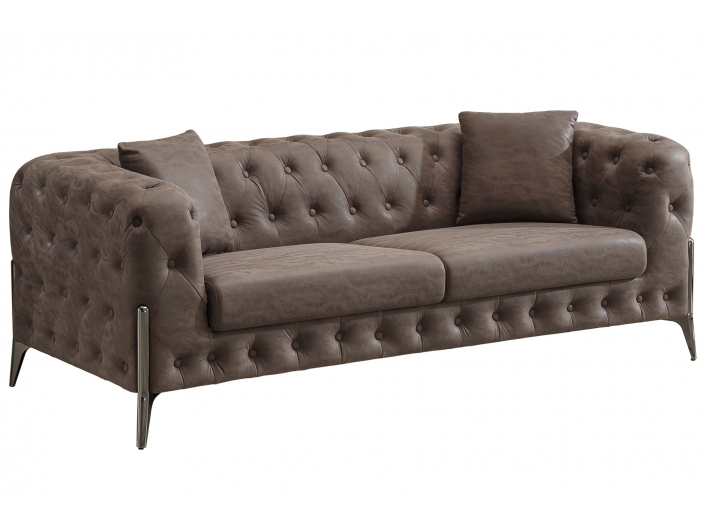 Sofa chester 3 plazas chocolate vintage  merkamueble