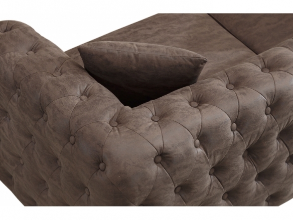 Sofa chester 3 plazas chocolate vintage  merkamueble