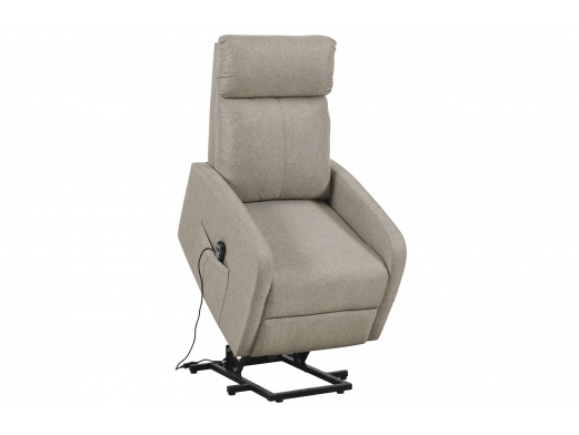 Sillon relax elevador tejido beige  merkamueble