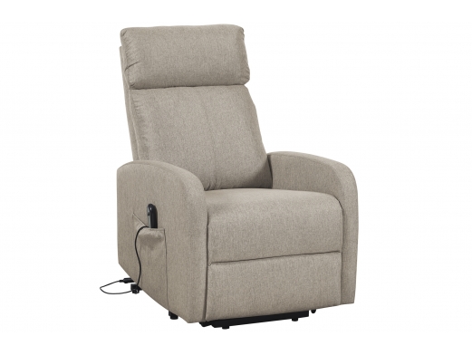 Sillon relax elevador tejido beige  merkamueble 2