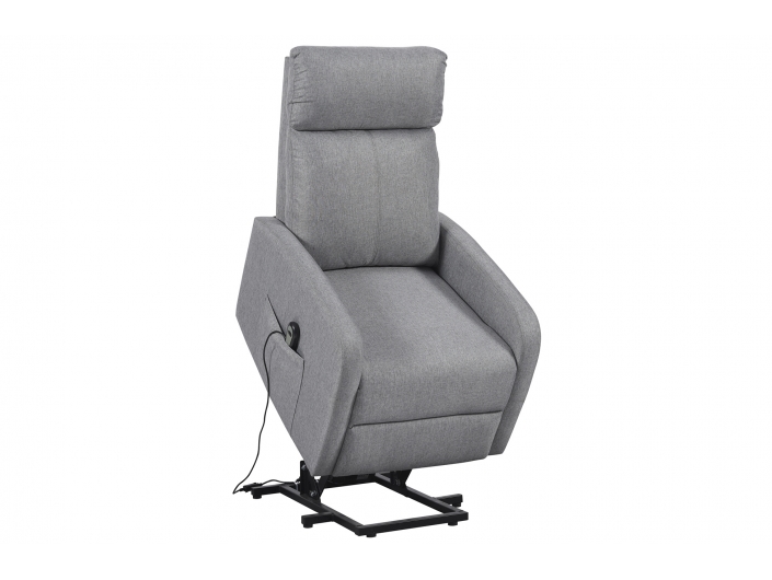 Sillon relax elevador tejido gris  merkamueble