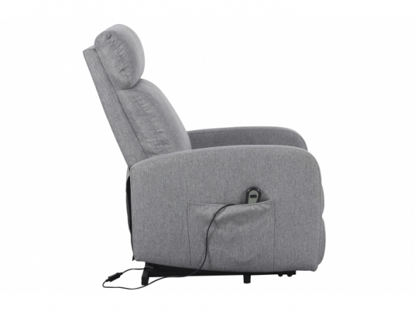 Sillon relax elevador tejido gris  merkamueble