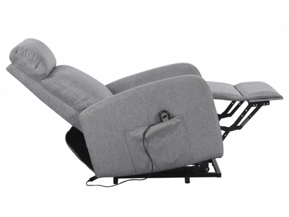 Sillon relax elevador tejido gris  merkamueble