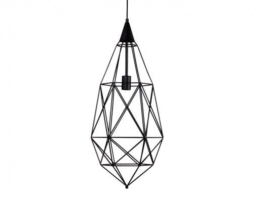 Lámpara de techo metálica geométrica color negro  merkamueble