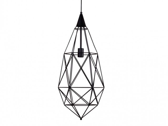 Lámpara de techo metálica geométrica color negro  merkamueble