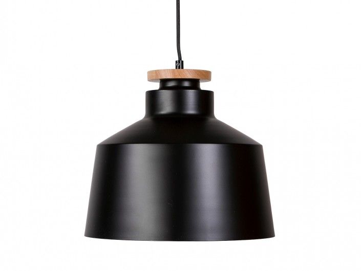 Lámpara de techo circular aluminio color negro mate  merkamueble