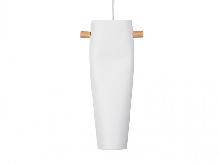 Lámpara de techo aluminio/madera color blanco  merkamueble