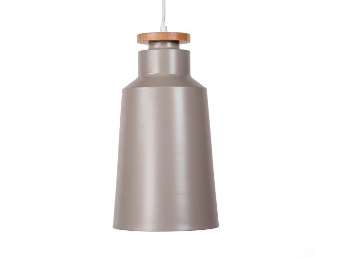 Lámpara de techo aluminio/madera color light coffee-roble  merkamueble