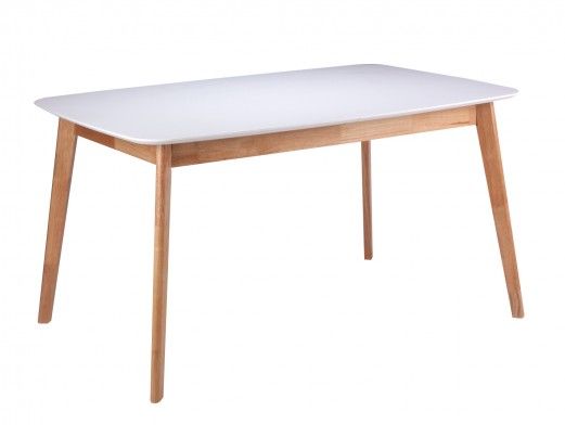 Mesa de comedor rectangular extensible y patas madera  merkamueble