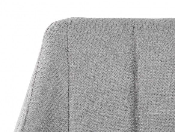 Pack 2 sillones de comedor tapizado gris claro y patas metálicas  merkamueble