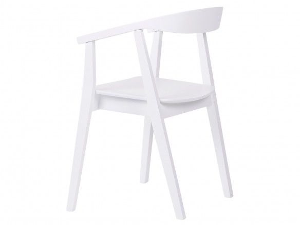Pack 2 sillas de comedor color blanco y patas madera  merkamueble