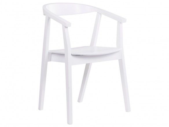Pack 2 sillas de comedor color blanco y patas madera  merkamueble