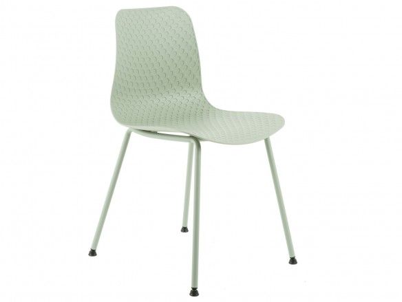 Pack 4 sillas de comedor color mint y patas metálicas  merkamueble